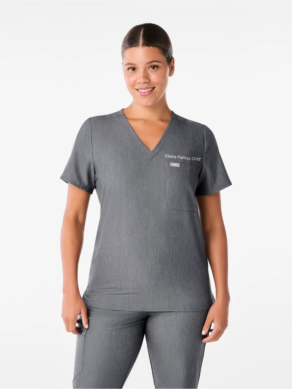 Catarina Scrub Top Medium Graphite